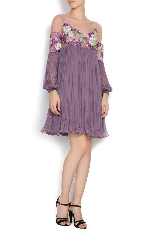 Lexa embellished silk-mousseline mini dress Maia Ratiu image 0