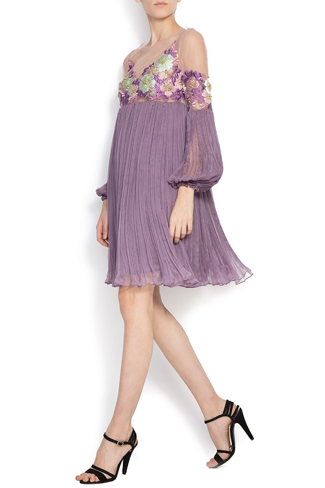 Lexa embellished silk-mousseline mini dress Maia Ratiu image 1