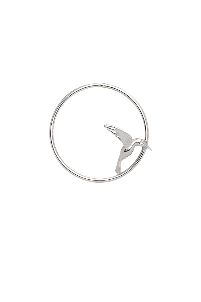 Pin din argint cu pasare colibri Snob. imagine 0