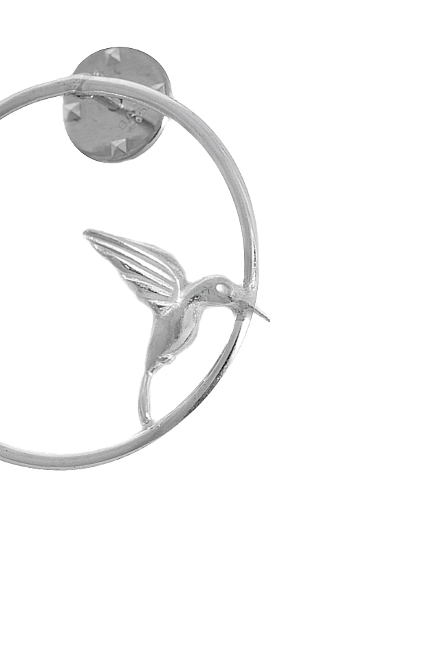 Pin din argint cu pasare colibri Snob. imagine 1