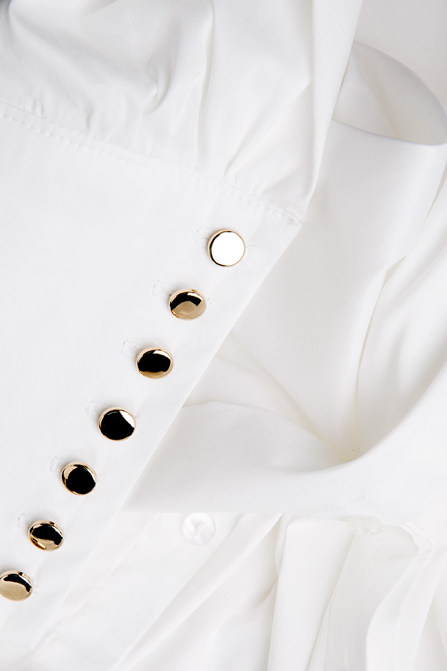 Camasa din bumbac cu butoni SAILOR ATU Body Couture imagine 4