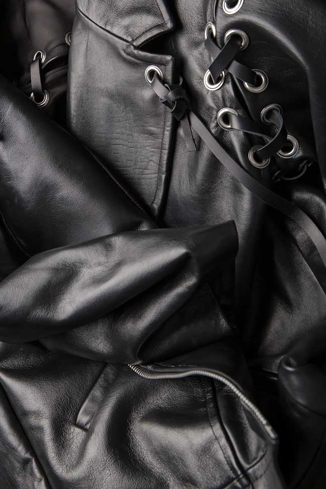 Naomi leather biker jacket OMRA image 3