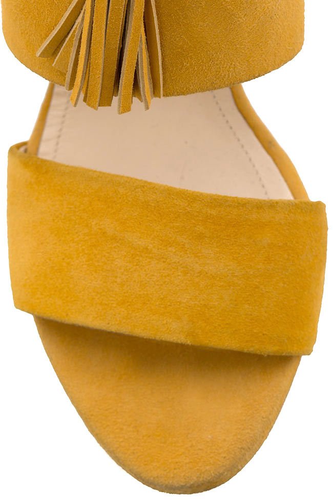 Sandale din piele intoarsa cu ciucure Ana Kaloni imagine 3