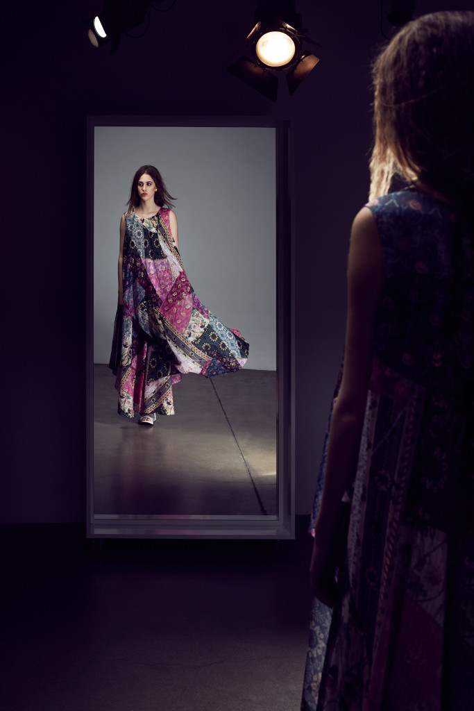 Asymmetrical cotton-silk blend dress SIMFONIE Daniela Barb image 3