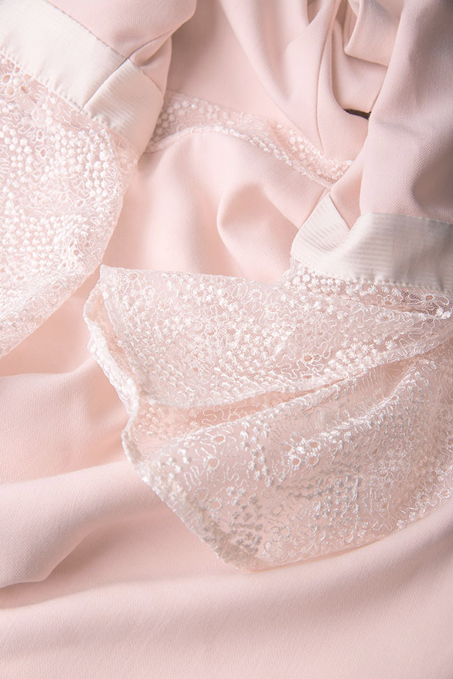 Lorelei lace-paneled crepe mini dress Pulse  image 4