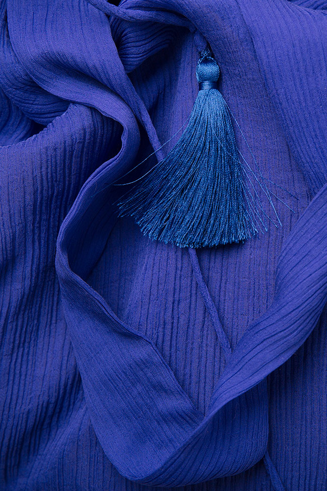 Silk crepe folk mini dress  Izabela Mandoiu image 4