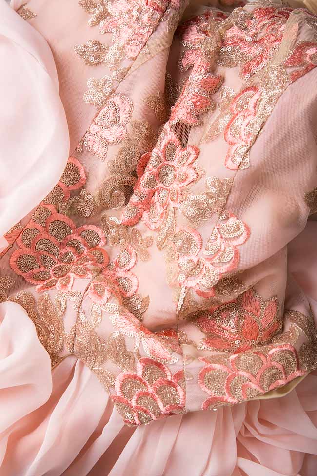 Brocade and cotton veil mini dress FAIRUZ Kiki Dumitrescu image 3