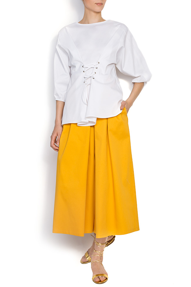 Jupe-culotte plissée en satinette Bluzat image 0