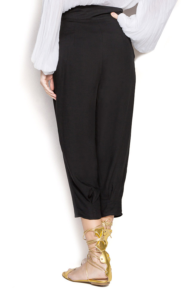 Pantalon en viscose avec taille haute Bluzat image 2