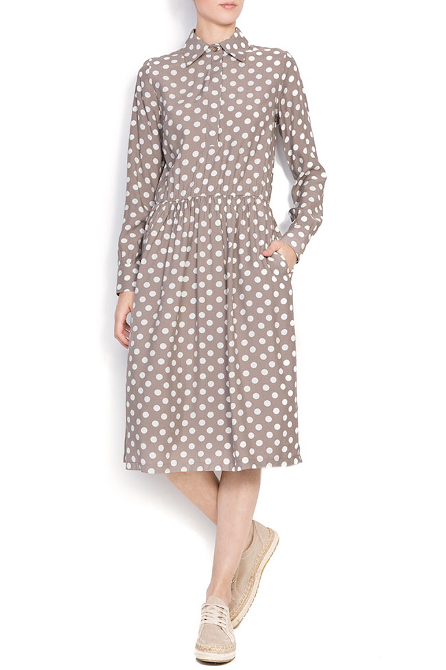 Jersey midi dress with dots Bluzat image 0