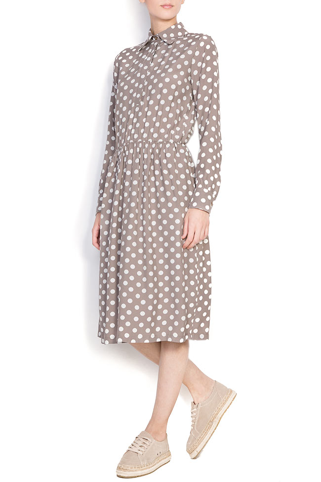 Jersey midi dress with dots Bluzat image 1