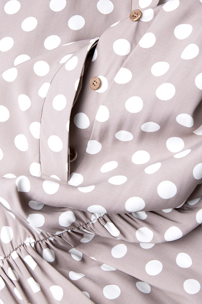 Jersey midi dress with dots Bluzat image 3
