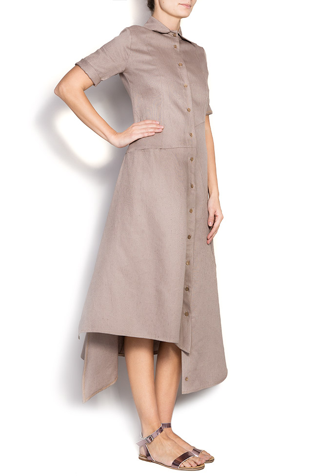Linen asymmetric shirt dress Bluzat image 1