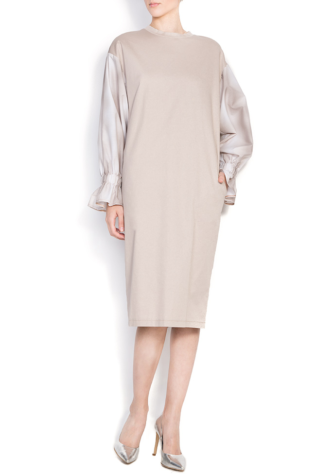 Belted cotton midi dress Bluzat image 1