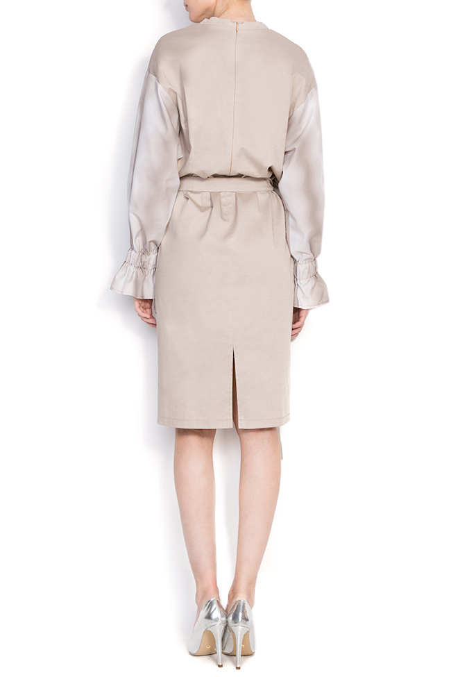 Belted cotton midi dress Bluzat image 3