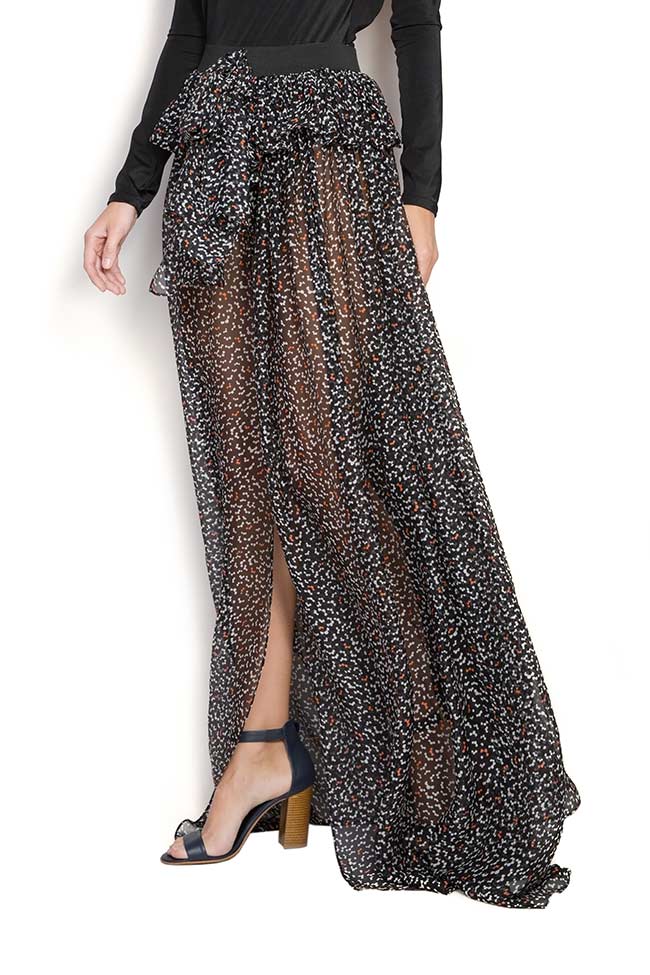 Silk skirt with ruffles BIANCE Alexandra Ghiorghie image 1
