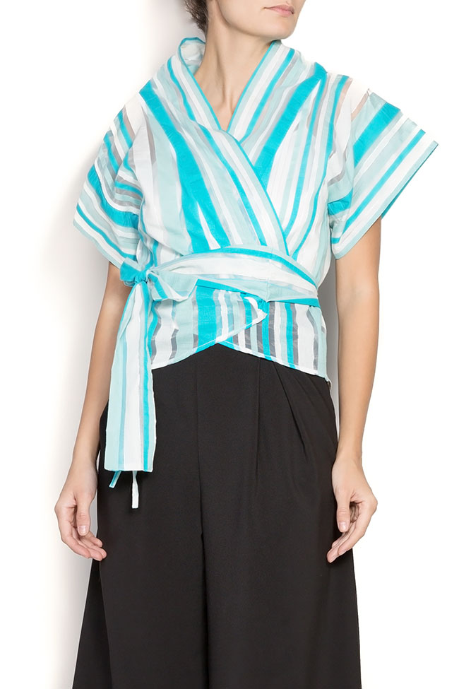 Bluza tip kimono din amestec de bumbac Edita Lupea imagine 1