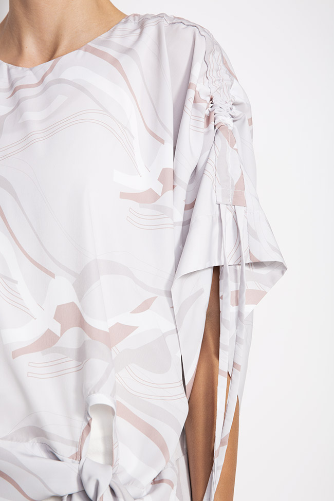 Bluza tip kimono cu imprimeuri Constantine Renakossy imagine 3