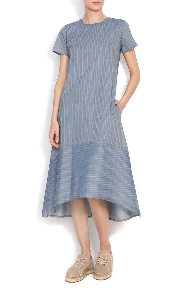 Striped cotton mini dress Bluzat image 0