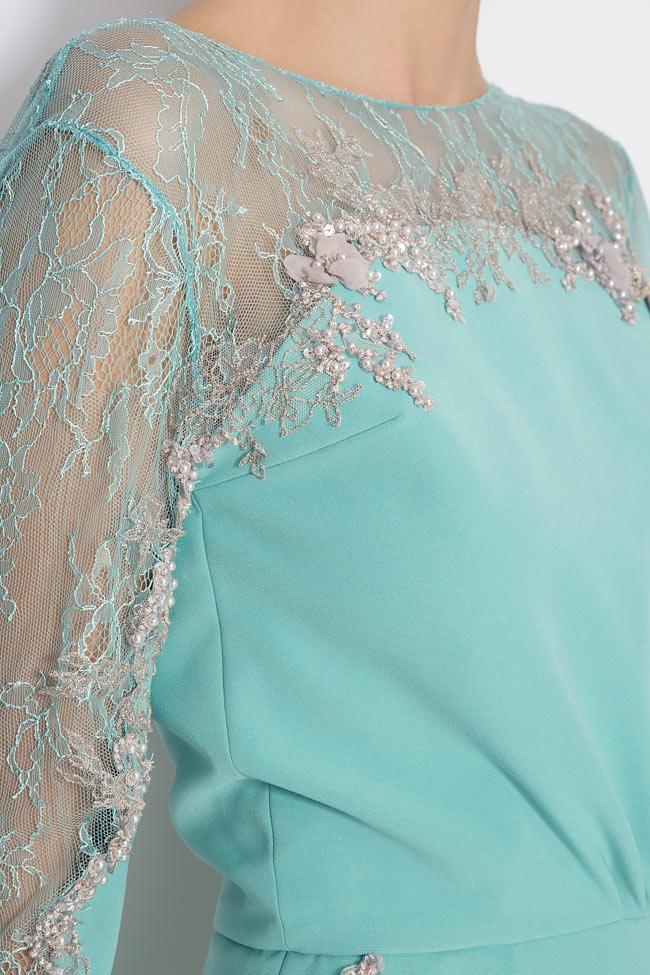 THERESSE lace-paneled silk-blend crepe jumpsuit Nicole Enea image 3