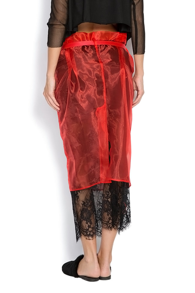 Red Pepper belted organza lace skirt Studio Cabal image 2