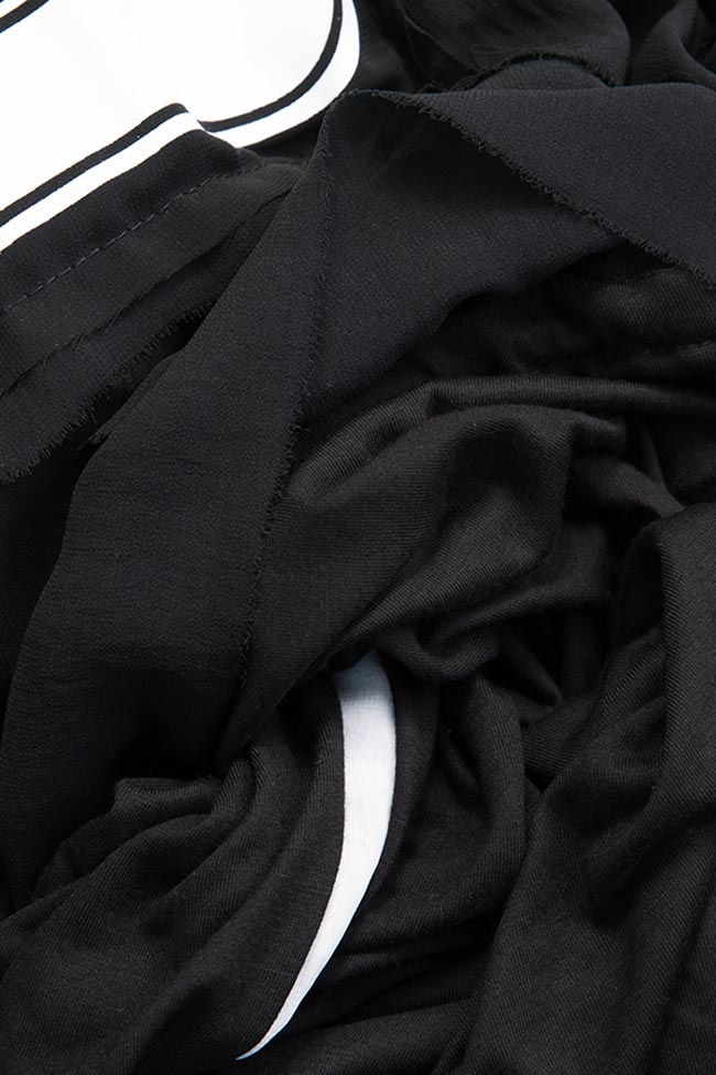 Sleeveless Black No.8 ruffled stretch-jersey dress Studio Cabal image 4