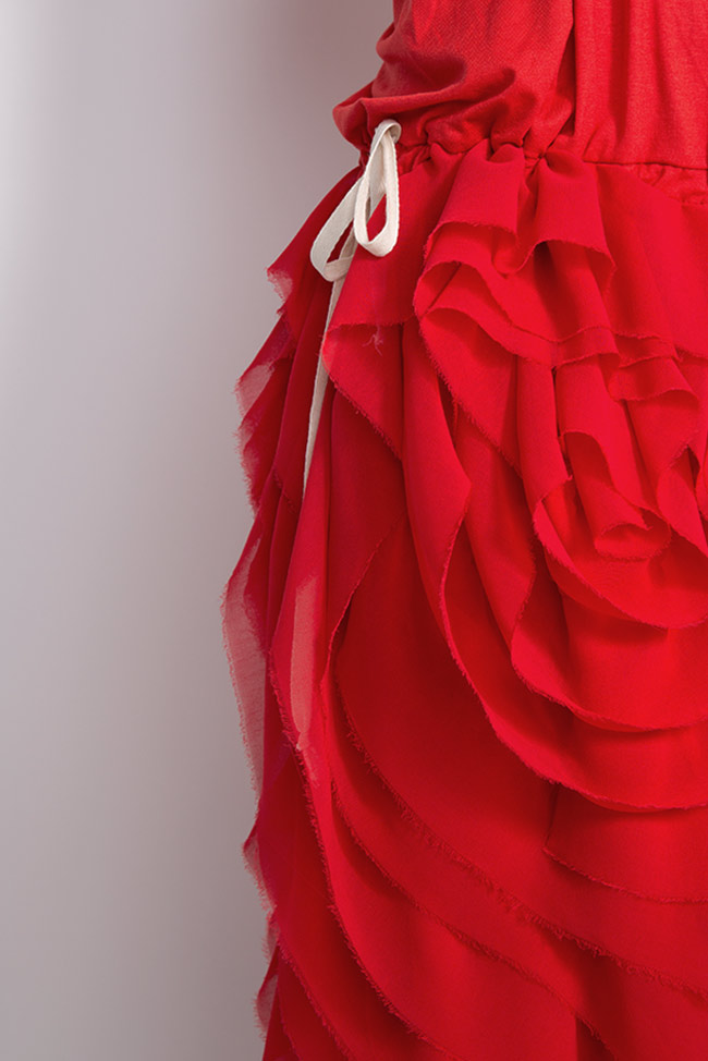 Layered Red Dress ruffled stretch-jersey dress Studio Cabal image 4