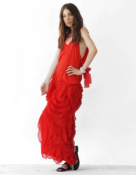 Layered Red Dress ruffled stretch-jersey dress Studio Cabal image 3