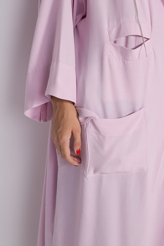 Camasa supradimensionata din voal Pink Robe Studio Cabal imagine 3