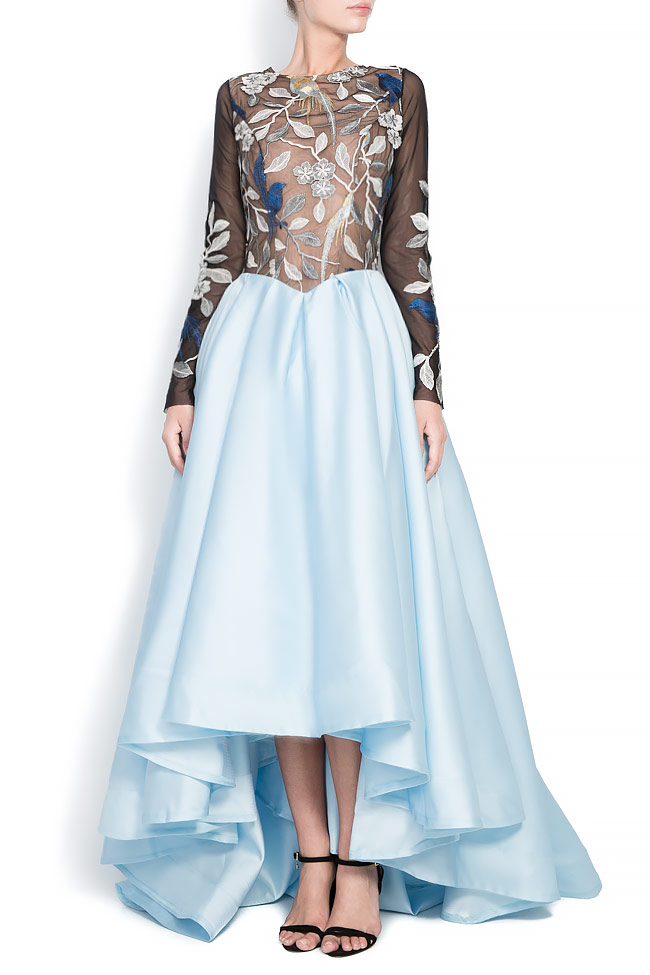 Embroidered tulle and taffeta-silk dress Bien Savvy image 0