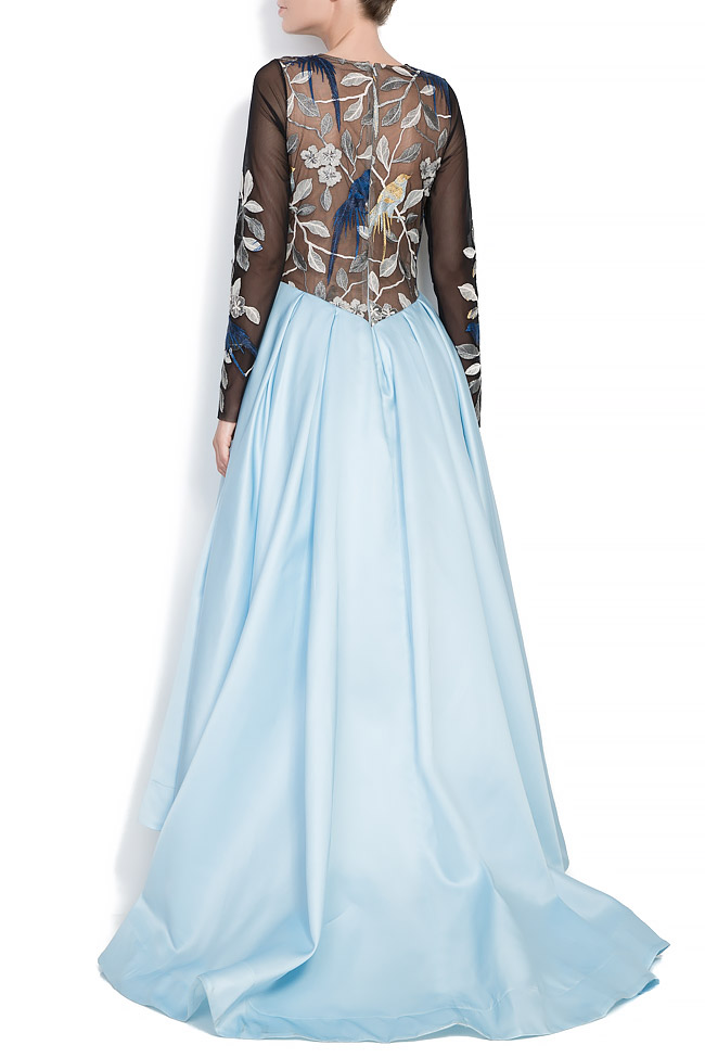 Embroidered tulle and taffeta-silk dress Bien Savvy image 2