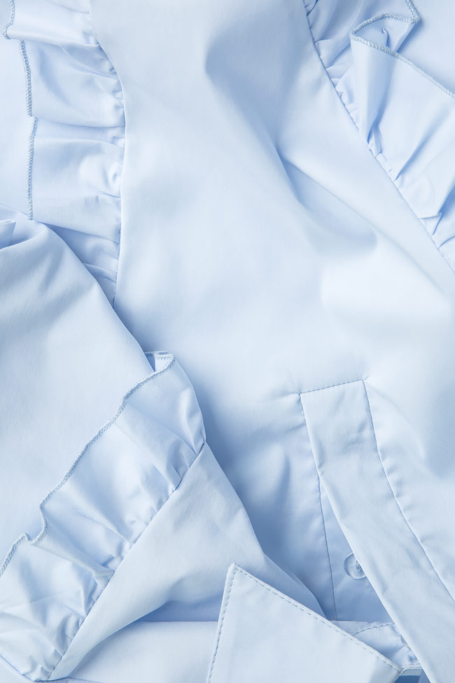 Cotton poplin frilled shirt Bluzat image 4