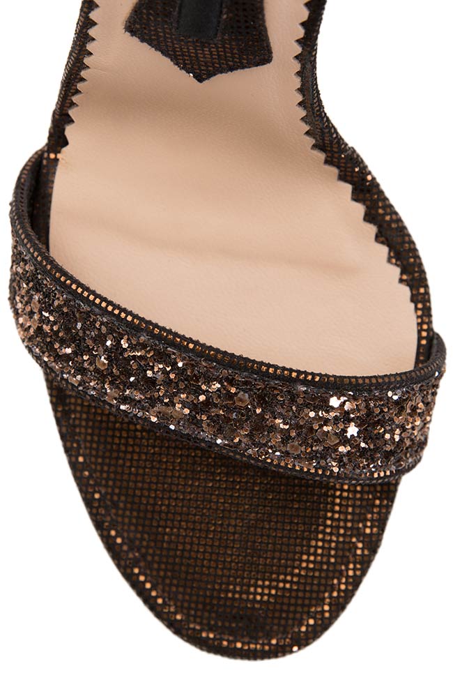 Sandale din piele cu glitter Mihai Albu imagine 3