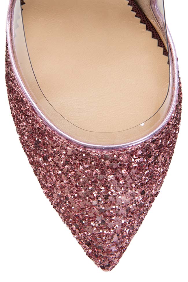 Pantofi din piele cu glitter Mihai Albu imagine 3