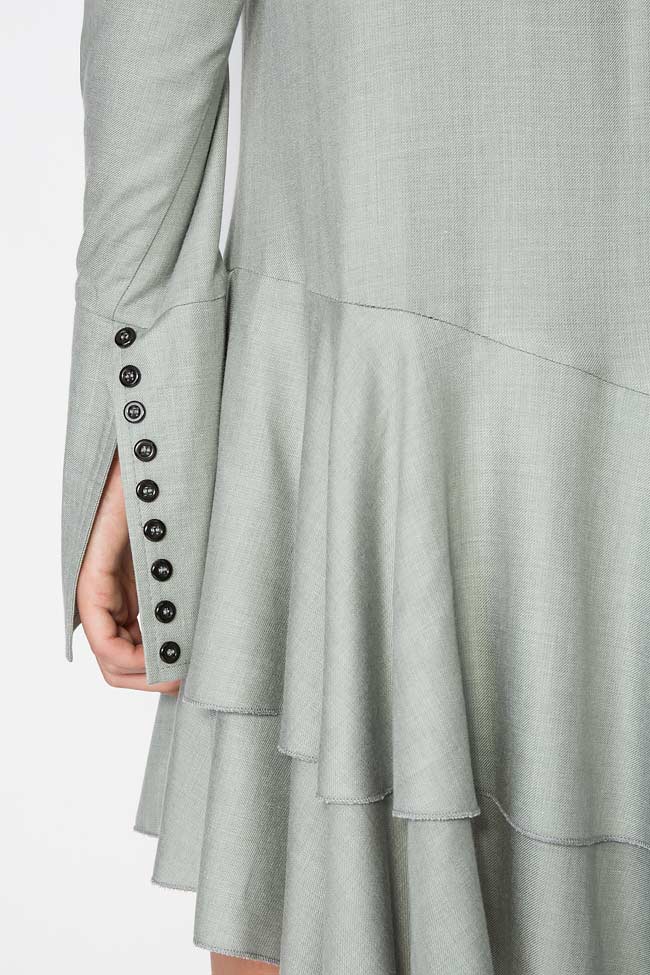 Asymmetric ruffle-trimmed dress Bluzat image 3