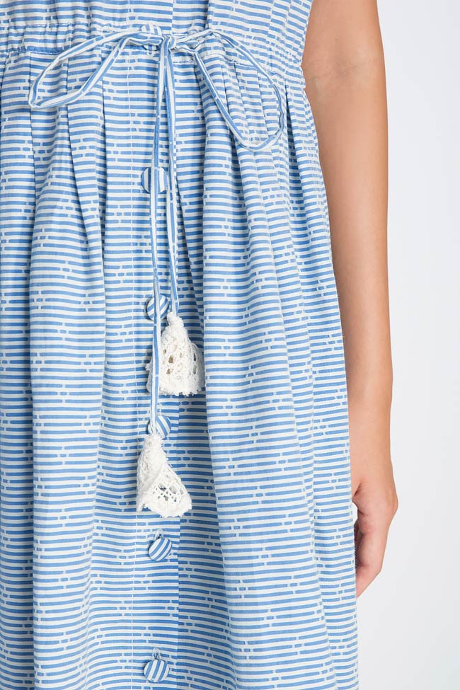 Striped cotton mini dress Izabela Mandoiu image 3