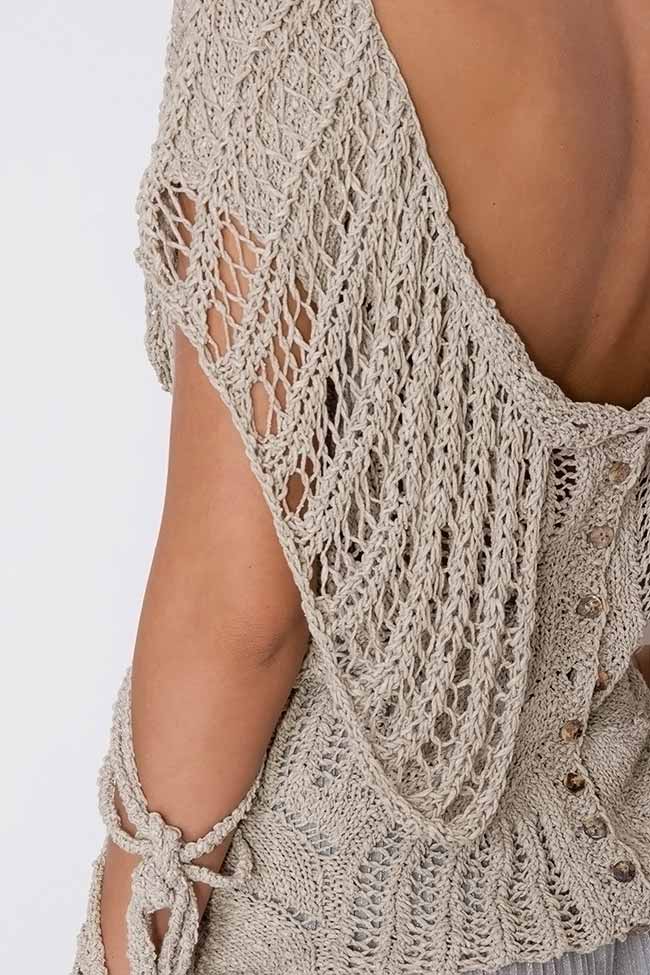 Marisa hand-knitted cotton top Dorin Negrau image 3