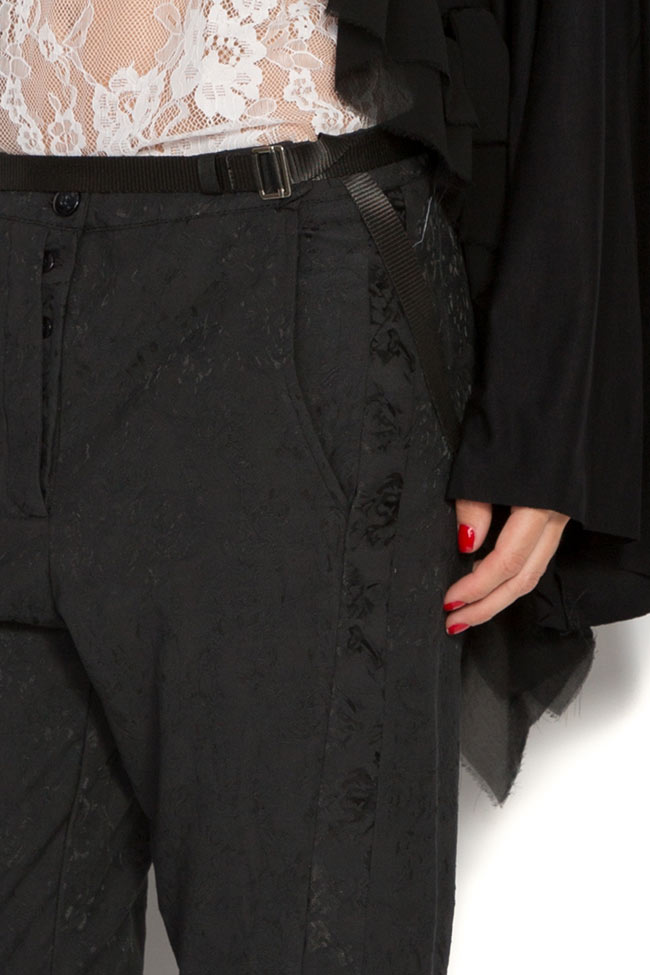 Black Poem cotton silk brocade pants Studio Cabal image 3