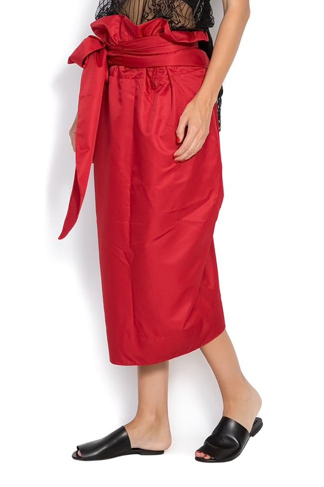 Red Hot belted midi skirt Studio Cabal image 1