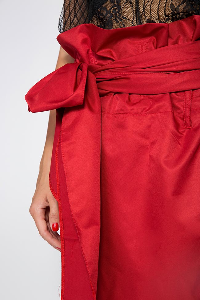 Red Hot belted midi skirt Studio Cabal image 3