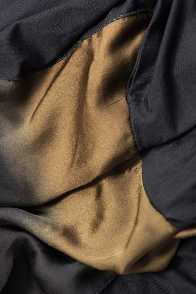 Panel Black silk-paneled jersey-cotton maxi dress Studio Cabal image 4