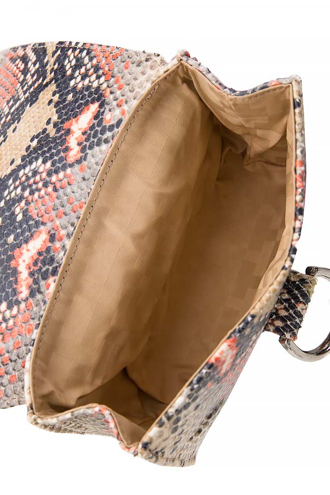 Snake-effect leather belt bag Sophie Handbags by Andra Paduraru image 3