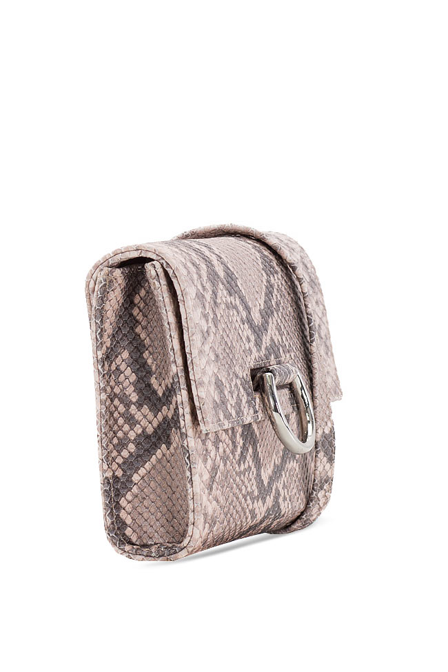 Snake-effect leather belt bag Sophie Handbags by Andra Paduraru image 1