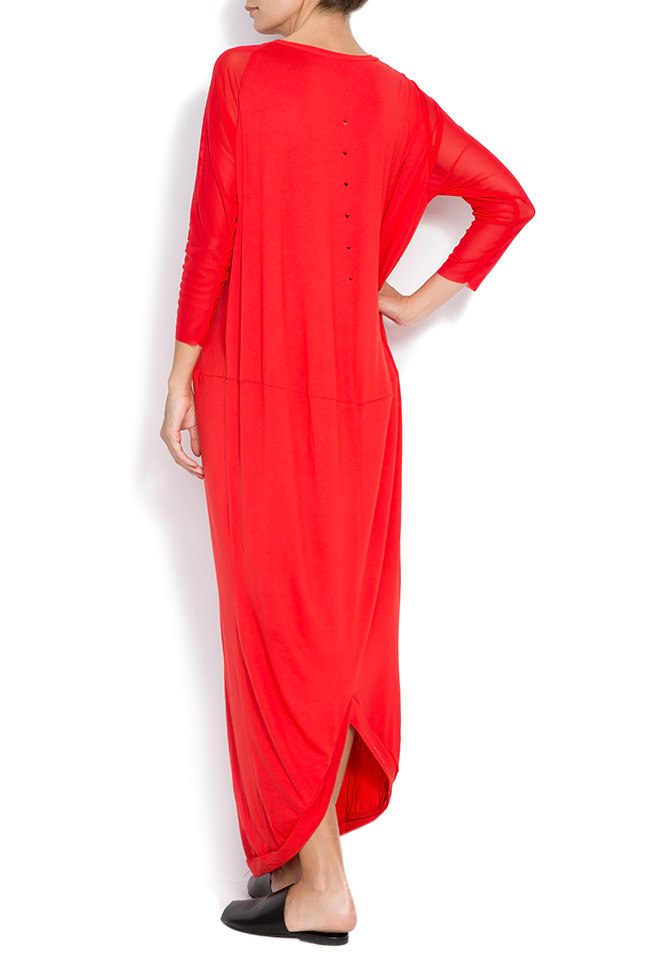 Panel Red cotton-blend maxi dress Studio Cabal image 1