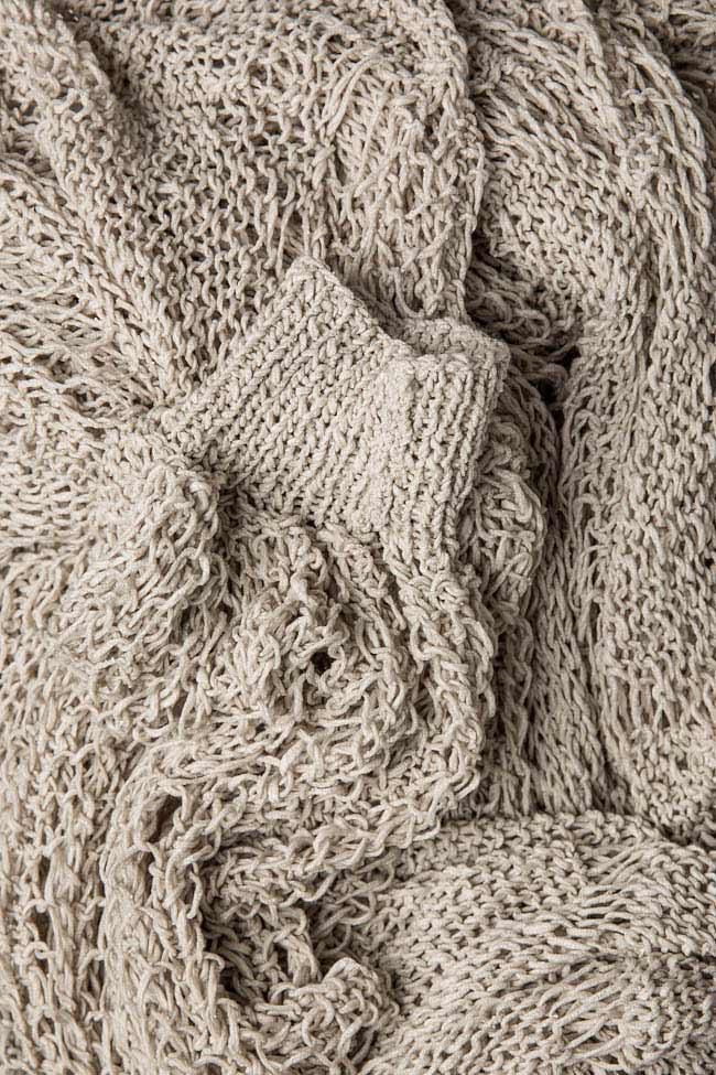 Hand-knitted cotton cardigan Dorin Negrau image 4