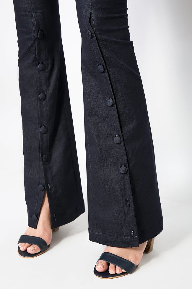 Pantalon évasé en jean de coton Izabela Mandoiu image 3