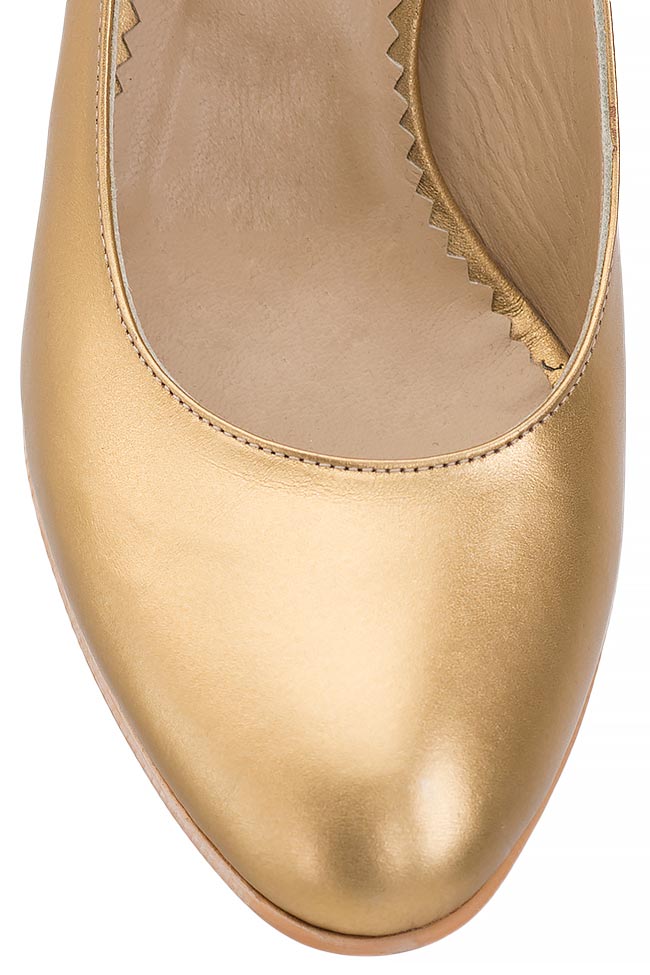 Chaussures en cuir métallisé à talon épais  PassepartouS image 3