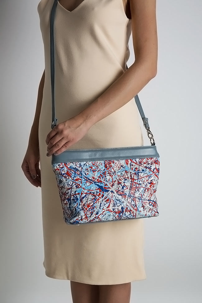Hand-painted leather bag Anca Irina Lefter image 5