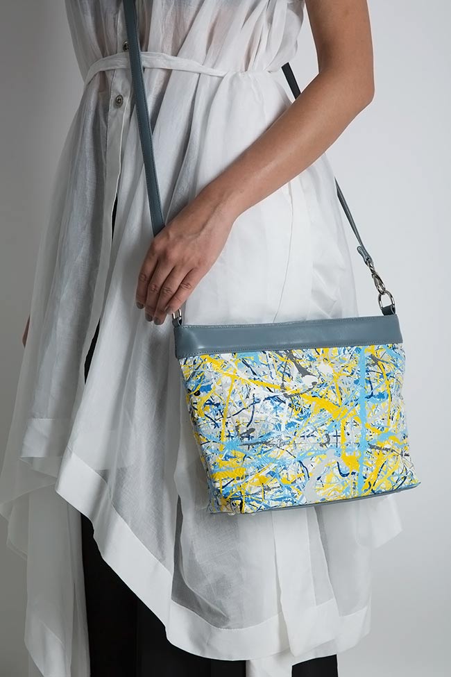 Hand-painted leather bag Anca Irina Lefter image 5