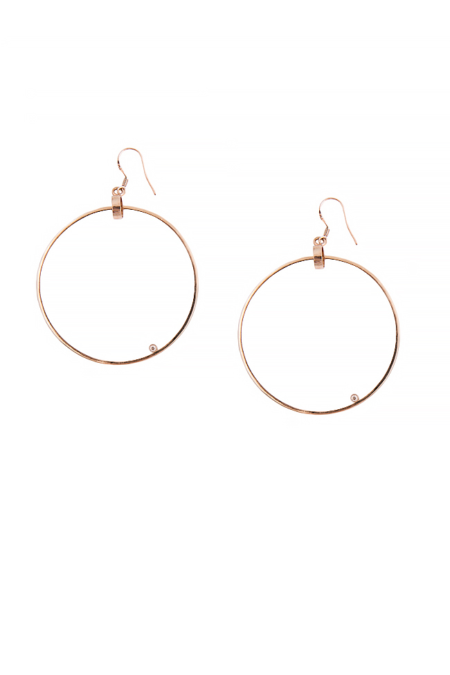 Circle Shape gold-tone earrings Moogu image 0